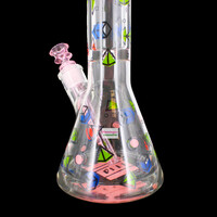 Castle Glassworks 18" Diamonds Beaker Bong