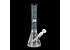 JJ Distribution O Cobra 14" Sandblasted Geometric Beaker Bong Smoke