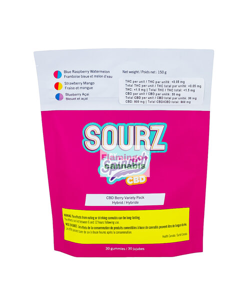 Sourz By Spinach Berry CBD Variety Pack Gummies X30