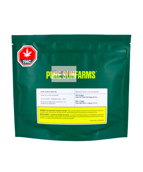 Pure Sun Farms Gorilla Milk Sativa Flower 28G