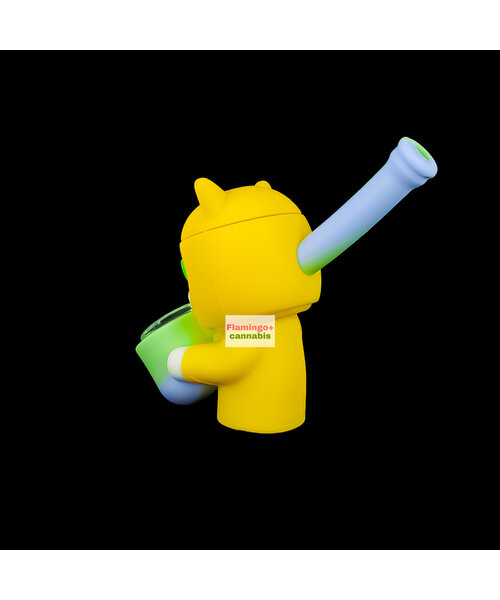 4" Three-Eyed Cat Silicone Pipe (w/Secret Stash)