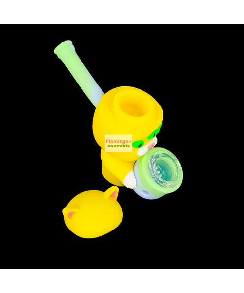 4" Three-Eyed Cat Silicone Pipe (w/Secret Stash)