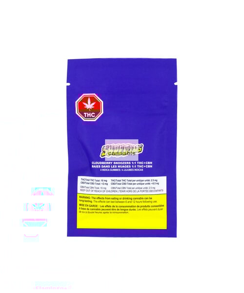 Shred'Ems Cloudberry Snoozers CBN 1:1 Indica Gummies X4