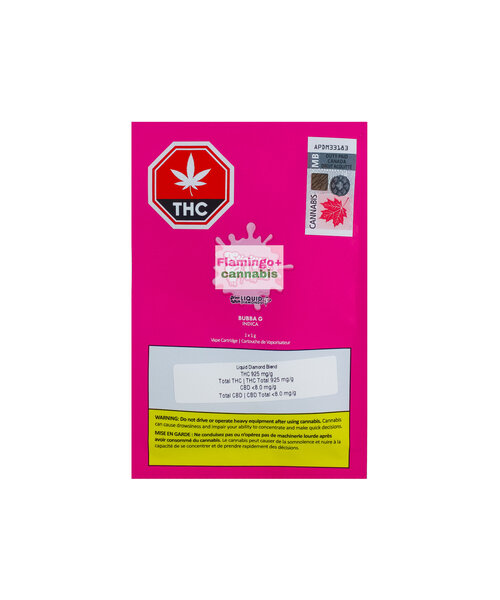Sticky Greens Bubba G Liquid Diamonds Indica Cartridge 1G
