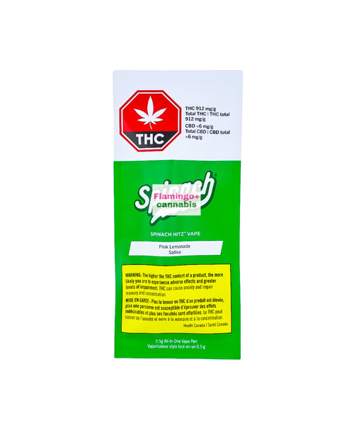 Spinach Hitz Pink Lemonade Sativa Disposable 0.5G