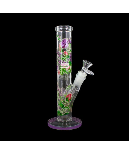 10" Glow In The Dark Straight Tube Bong Lavender