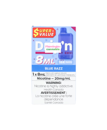 ENVI Drip'N Super Value 8ml Disposable 16k Puffs MB Blue Razz ENVI Drip'N Super Value 8ml Disposable 16k Puffs MB Blue Razz