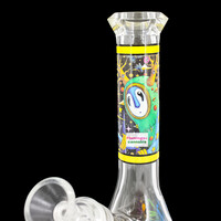Pulsar Design Series 6.75" Beaker Bong  The World Was Mad