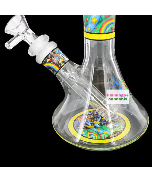 Pulsar Design Series 6.75" Beaker Bong  The World Was Mad