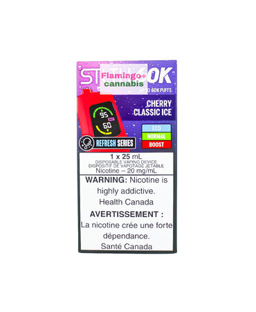 STLTH STLTH 60k Puff Refresh Series Rechargeable Disposable Cherry Classic Ice STLTH STLTH 60k Puff Refresh Series Rechargeable Disposable Cherry Classic Ice