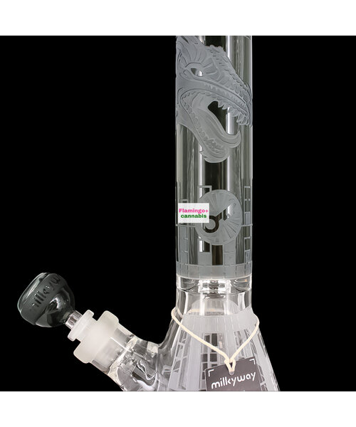 Milky Way Glass 15" Dragon's Lair Beaker Bong Smoke