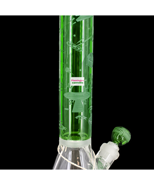 Milky Way Glass 16" Alien Artifacts Beaker Bong Green