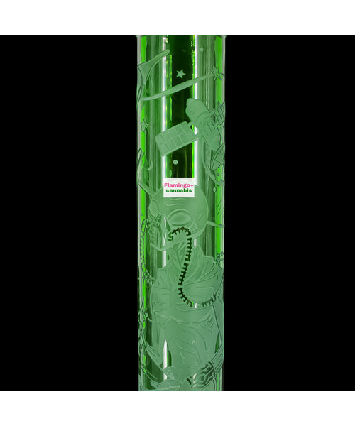 Milky Way Glass 16" Alien Artifacts Beaker Bong Green