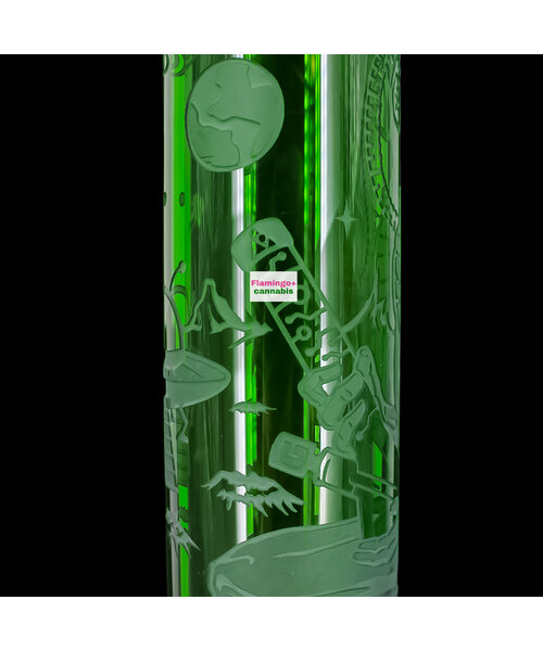 Milky Way Glass 16" Alien Artifacts Beaker Bong Green