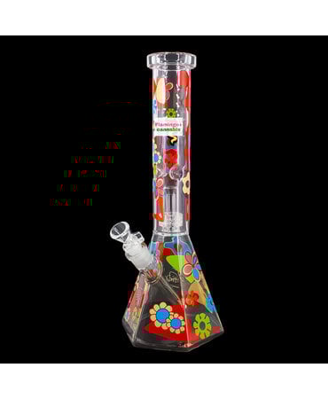 Cheech & Chong Cheech & Chong 15" Power to the Flower Dual Chamber Hex Base Beaker Bong Cheech & Chong Cheech & Chong 15" Power to the Flower Dual Chamber Hex Base Beaker Bong