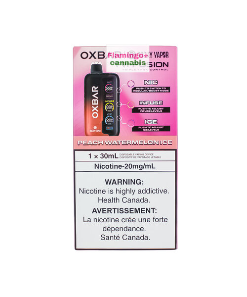 OXBAR TriFusion Rechargeable Disposable 30ml MB Peach Watermelon Ice