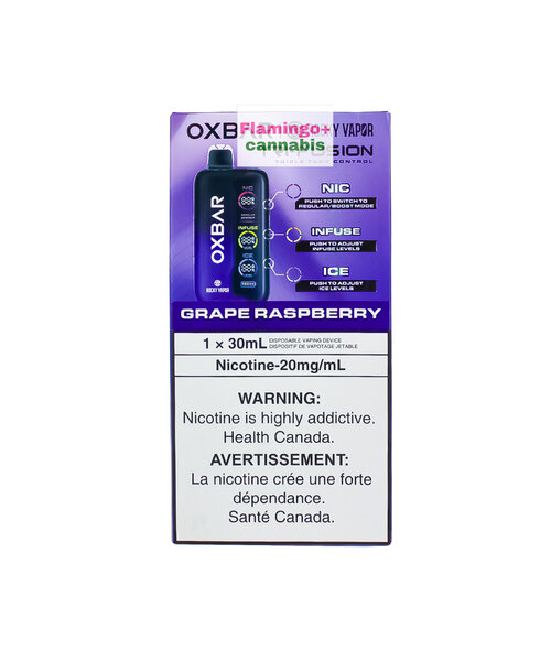 OXBAR TriFusion Rechargeable Disposable 30ml MB Grape Raspberry