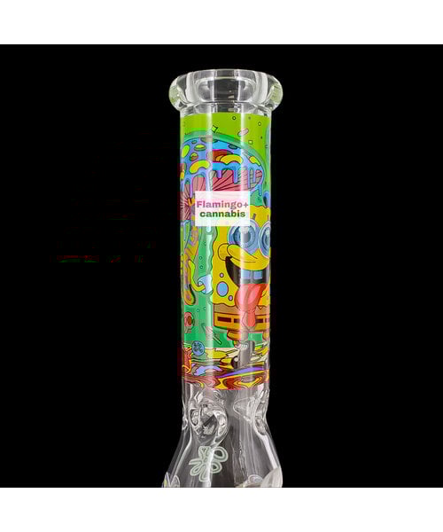 OG Original 10" 5mm Trippy Sponge Beaker Bong Jellyfish Fields
