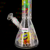 OG Original 10" 5mm Trippy Sponge Beaker Bong Jellyfish Fields