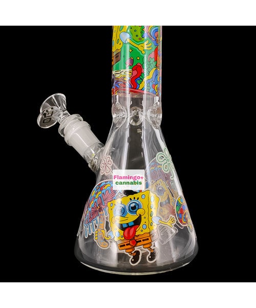 OG Original 10" 5mm Trippy Sponge Beaker Bong Jellyfish Fields