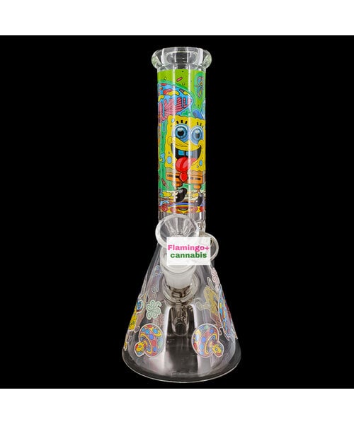 OG Original 10" 5mm Trippy Sponge Beaker Bong Jellyfish Fields