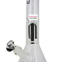 Blueberry Glass 16" 4-Arm Tree Perc Beaker Bong Black