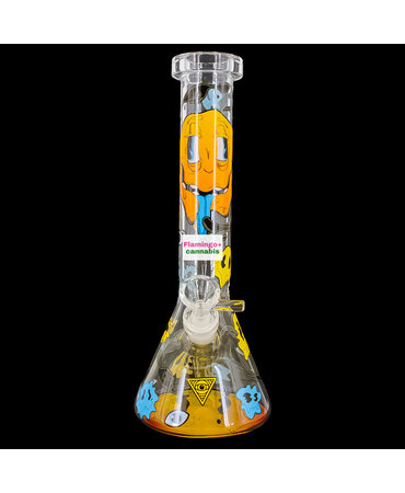 Red Eye Tek Red Eye Glass 12" Smiley Face Beaker Bong