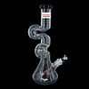 Red Eye Glass 16" 7mm Loop-D-Loop Beaker Bong Black