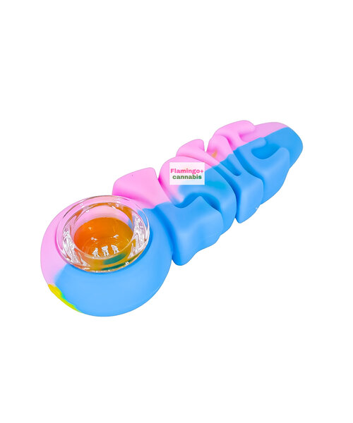 Lit Silicone 4" Love Pipe Rainbow
