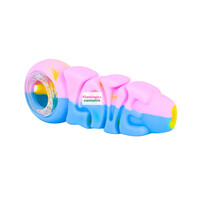 Lit Silicone 4" Love Pipe Rainbow