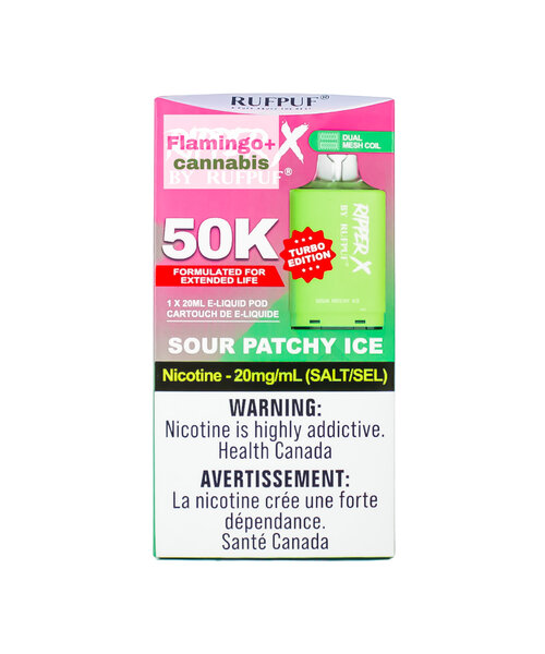 RufPuf Ripper-X Pre-Filled Pod 50k Puff MB Sour Patchy Ice