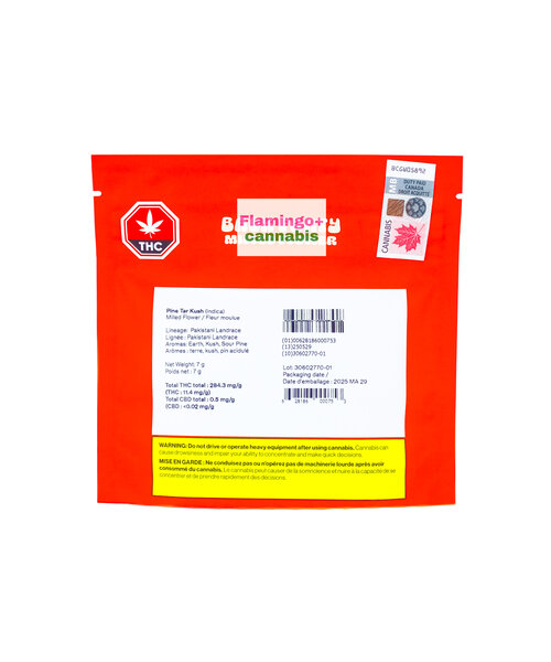 Back Forty Pine Tar Kush Indica Milled Flower 7G