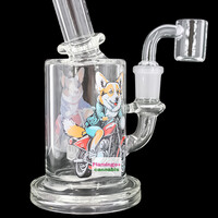 Pulsar 6.75" Moto Corgi Glass Dab Rig