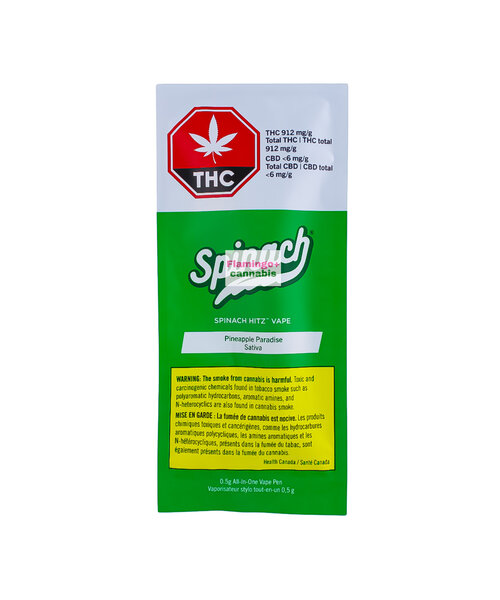 Spinach Hitz Pineapple Paradise Sativa Disposable 0.5G
