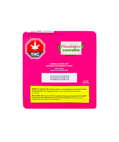 XMG Atomic Sourz Cherry Blasted Lime THC + CBG Gummy 1X10MG