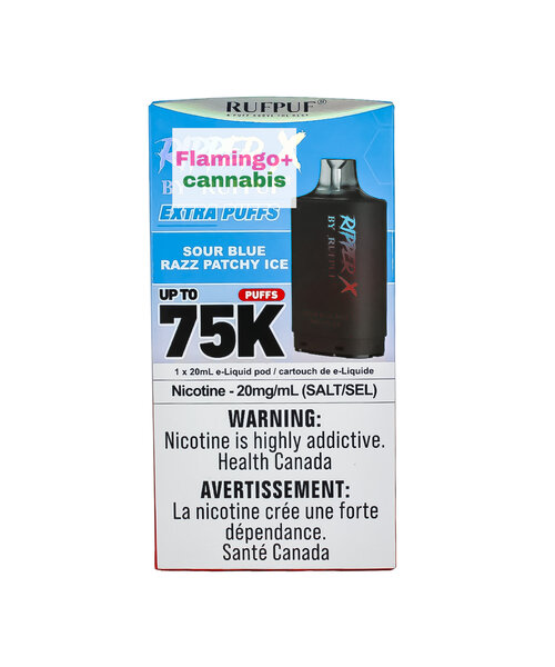 RufPuf Ripper-X Pre-Filled Pod 75k Puff MB Sour Blue Razz Patchy Ice