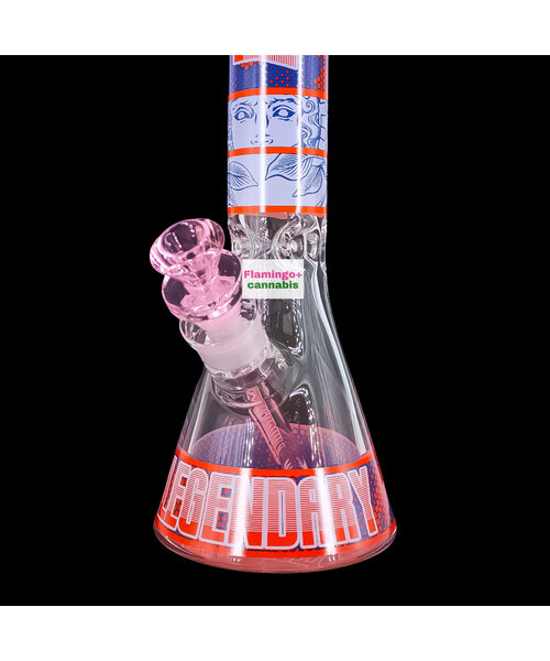 Legendary Glass 16" 9mm Colored Grid Beaker Bong