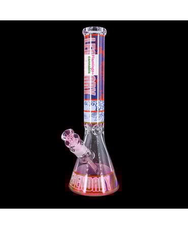 Smoke Arsenal Legendary Glass 16" 9mm Colored Grid Beaker Bong Smoke Arsenal Legendary Glass 16" 9mm Colored Grid Beaker Bong