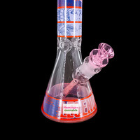 Legendary Glass 16" 9mm Colored Grid Beaker Bong