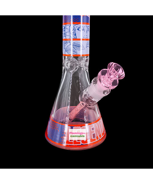 Legendary Glass 16" 9mm Colored Grid Beaker Bong