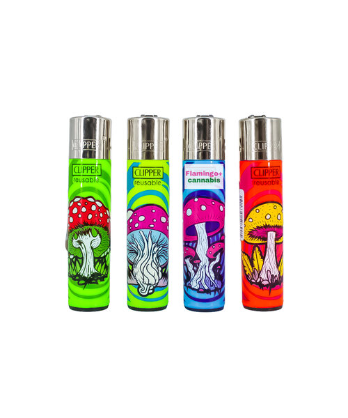 Clipper Refillable Lighter Psycho Mushrooms Design