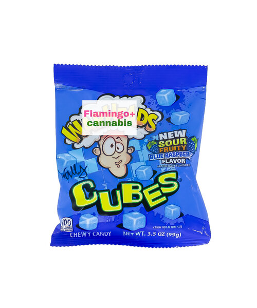 Warheads Sour Blue Razz Cube Gummies