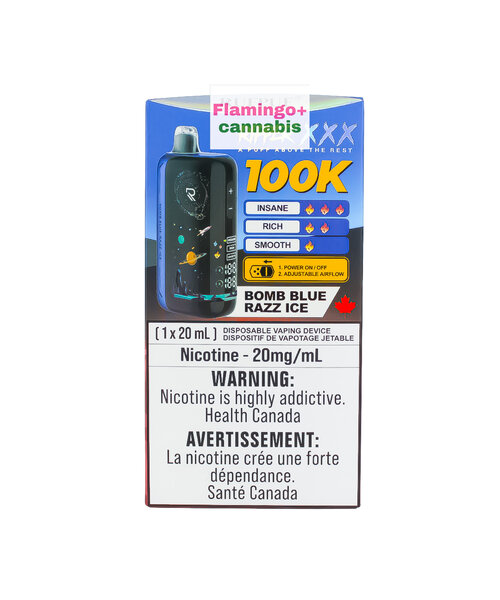 RufPuf Ripper XXX 100k Puff Rechargeable Disposable MB Bomb Blue Razz