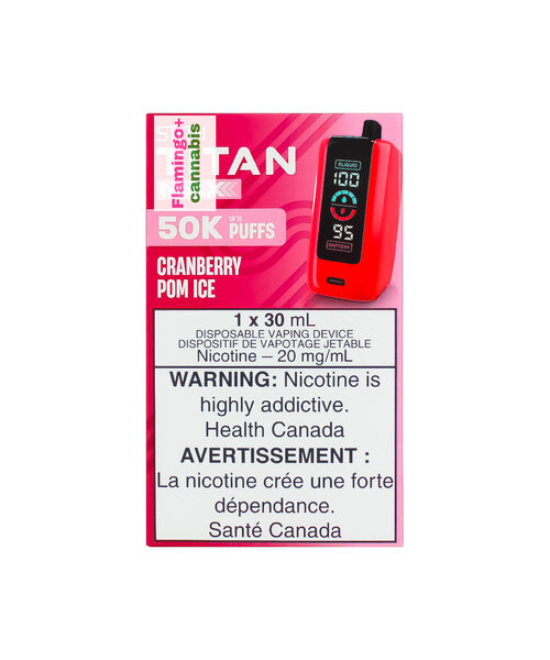 STLTH Titan Max 50k Puff Rechargeable Disposable MB Cranberry Pom Ice