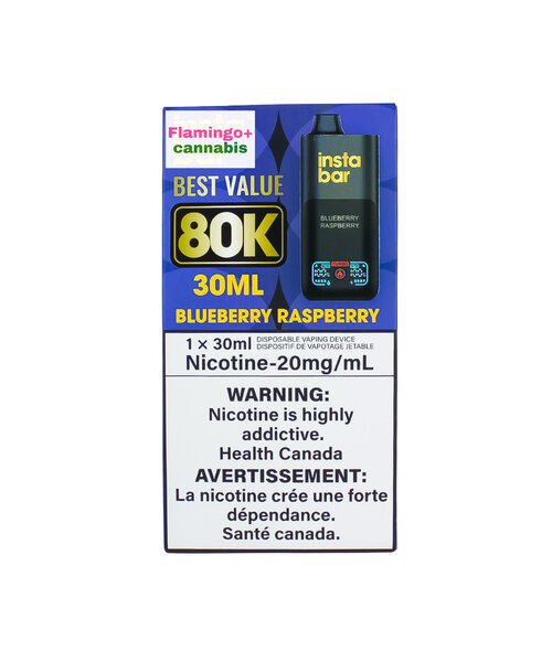 Insta Bar 80k Puff Rechargeable Disposable MB Blueberry Raspberry