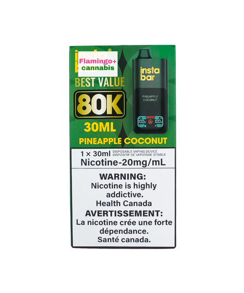 Insta Bar 80k Puff Rechargeable Disposable MB Pineapple Coconut Ice