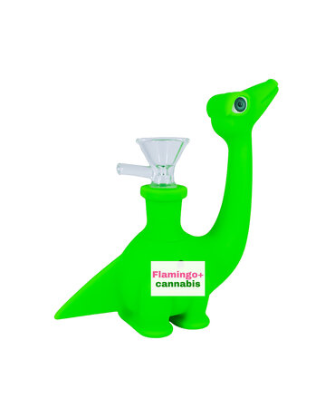 Lit Silicone LIT 5.25" Silicone Dinosaur Pipe Lit Silicone LIT 5.25" Silicone Dinosaur Pipe