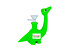 Lit Silicone LIT 5.25" Silicone Dinosaur Pipe
