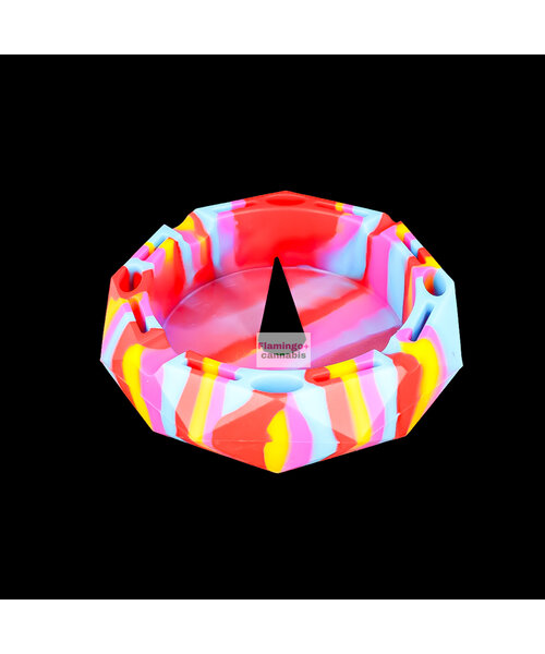 Lit Silicone 5" Round Ashtray w/Centre Poker