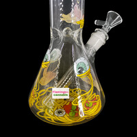 Red Eye Glass 12" Spaghetti Skull Beaker Bong